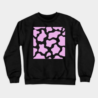 Purple Pastel Cow Print Crewneck Sweatshirt